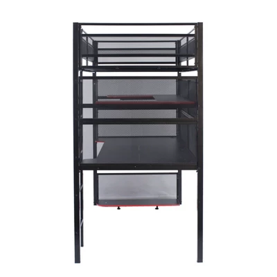 Gaming Bunk Bed Black/Red - X Rocker 5 Gaming Bunk Bed Black/Red - X Rocker - Image 3
