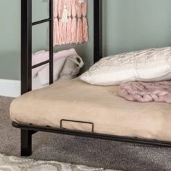 Twin Over Futon Analise Metal Bunk Bed Black - Saracina Home -Roommates Store GUEST 4db845de 3eb4 4634 9541 19c0829da1dc