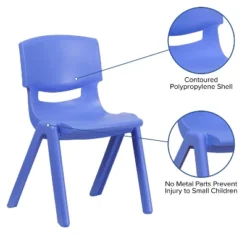 Flash Furniture 4 Pack Blue Plastic Stackable School Chair With 13.25'' Seat Height -Roommates Store GUEST 4e8d4fb2 1d1a 4a03 a8ab 2c41710f57a6