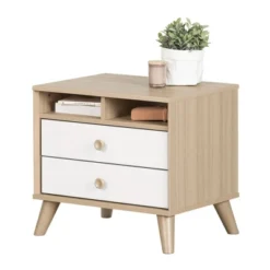Yodi 2 Drawer Nightstand Soft Elm/White - South Shore 22 Yodi 2 Drawer Nightstand Soft Elm/White - South Shore -Roommates Store GUEST 4ed141dc b5af 4afa b2eb c1819d50f505