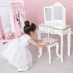 Fashion Polka Dot Gisele Play Vanity Set With Led Mirror White/Gold - Teamson Kids 34 Fashion Polka Dot Gisele Play Vanity Set With Led Mirror White/Gold - Teamson Kids -Roommates Store GUEST 4f1fb93f dbcd 40c7 a12e 6bba57ec1c81