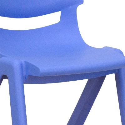 Emma And Oliver 2 Pack Plastic Stackable School Chair With 12"H Seat, Preschool Seating 6 Emma And Oliver 2 Pack Plastic Stackable School Chair With 12"H Seat, Preschool Seating - Image 4