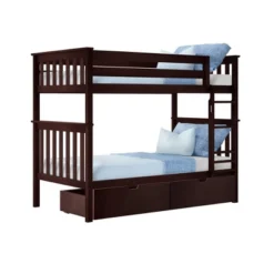 Max & Lily Twin Over Twin Bunk Bed With Under Bed Storage Drawers -Roommates Store GUEST 5152fed4 aa93 406e 81a0 c626a9a7a35e
