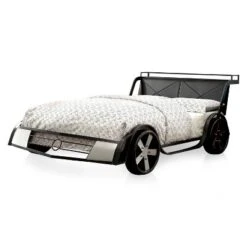 Wapiti Racer Car Youth Bed Silver/Gun Metal - MiBasics -Roommates Store GUEST 52dc7083 95ba 4bf7 9693 43ce916b01bf