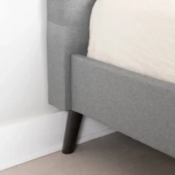 Dylane Upholstered Platform Bed And Headboard Pale Soft - South Shore -Roommates Store GUEST 540cc3c5 5015 4dc5 9375 45a9c73cb1e7