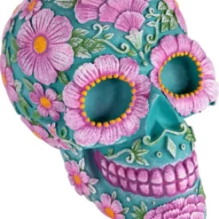 Northlight 7.75" Blue And Pink Day Of The Dead Skull Coin Bank -Roommates Store GUEST 54481e0e b998 46ad a48d 6c64ded04c8f