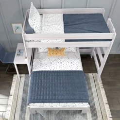Max & Lily Farmhouse Twin Over Full L-Shaped Bunk Bed With Desk 10 Max & Lily Farmhouse Twin Over Full L-Shaped Bunk Bed With Desk -Roommates Store GUEST 572eadd8 e80f 4e65 af6a 26e1c31b577d
