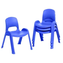 ECR4Kids SitRight Plastic Children’s Chair, Indoors And Outdoors, 11in Seat Height, 4-Pack -Roommates Store GUEST 59621c33 795a 4de3 8714 b83bc97b89df