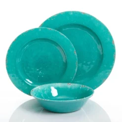 Gibson Studio California Mauna 12 Piece Assorted Crackle Decal Melamine Dinnerware Set -Roommates Store GUEST 5cdbdb21 e270 4cce b092 37e418158b07