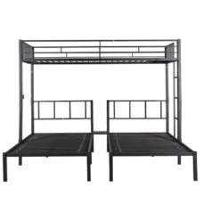 Twin Over Twin Metal Triple Bunk Bed With Ladder-ModernLuxe 20 Twin Over Twin Metal Triple Bunk Bed With Ladder-ModernLuxe -Roommates Store GUEST 5e3ab8fd 1b3b 4e8e bb7b a31ededabbfb
