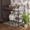 Twin Kaila Metal Loft Bed Black - Room & Joy -Roommates Store GUEST 600ebbb3 c889 4060 869d df8b7cfc9b80