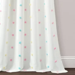 42"x84" Kids' Rainbow Tufted Dot Single Window Curtain Panel - Lush Décor -Roommates Store GUEST 6057f04e 0ec0 4efb 81c5 b9d41c24ecf3