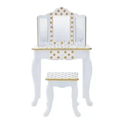 Fashion Polka Dot Gisele Play Vanity Set With Led Mirror White/Gold - Teamson Kids 21 Fashion Polka Dot Gisele Play Vanity Set With Led Mirror White/Gold - Teamson Kids -Roommates Store GUEST 65055718 9fd1 44a2 9e6d 7361695112e8