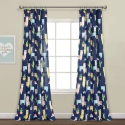52"x84" Make A Wish Southwest Llama Cactus Window Curtain Panels Set - Lush Décor 12 52"x84" Make A Wish Southwest Llama Cactus Window Curtain Panels Set - Lush Décor -Roommates Store GUEST 65783249 d88a 48f9 85ec 1564cb76ed5c