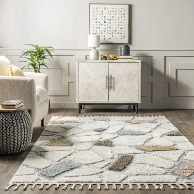 Zende Colorful Stones Kids Tassel Area Rug 9 Zende Colorful Stones Kids Tassel Area Rug - Image 7