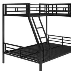 Twin Over Full Metal Bunk Bed With Twin Size Loft Bed And Desk, Black - ModernLuxe -Roommates Store GUEST 6885c76d 6e49 4e55 9f13 9407fb9bf230