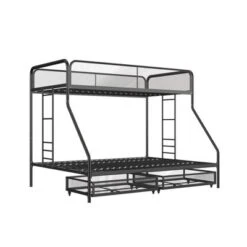 Twin Over Full Jeremy Bunk Bed With Storage Drawers Black - Room & Joy -Roommates Store GUEST 68aa72bf 4f73 4e79 a5f4 acc0021422f8