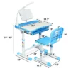 Costway Height Adjustable Kids Desk Chair Set Study Drawing W/Lamp & Bookstand -Roommates Store GUEST 68c8bd1d a832 4595 a538 c5cc8cbb9782