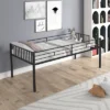 Twin Over Twin Metal Triple Bunk Bed With Ladder-ModernLuxe