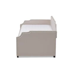 Twin Ally Fabric Upholstered Sofa Daybed With Roll Out Trundle Guest Bed Beige - Baxton Studio 11 Twin Ally Fabric Upholstered Sofa Daybed With Roll Out Trundle Guest Bed Beige - Baxton Studio -Roommates Store GUEST 6bb68732 51b4 47b6 92f8 794da9216c3c