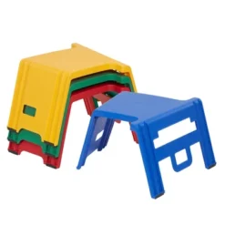 ECR4Kids Linking Stools, Children's Stackable Seat, Portable Floor Table, 4-Piece -Roommates Store GUEST 6bb94612 3967 4286 96db 9a539a466aef