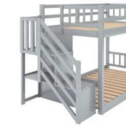 Twin Over Twin Bunk Bed With Storage Ladder - ModernLuxe 13 Twin Over Twin Bunk Bed With Storage Ladder - ModernLuxe -Roommates Store GUEST 6cb7443b 8cbc 4f38 96e7 c8c70bab0761