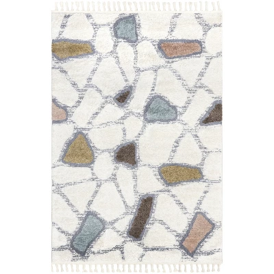 Zende Colorful Stones Kids Tassel Area Rug 11 Zende Colorful Stones Kids Tassel Area Rug - Image 9
