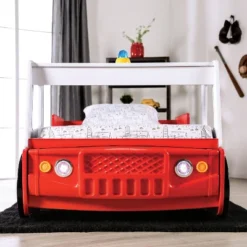 Twin Kamphora Fire Truck Engine Youth Bed - Red - MiBasics -Roommates Store GUEST 6f24c251 9a67 432d 9f28 1bd5deb0d1d7