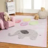 Nursery Elephant Colorful Kids Playroom Indoor Area Rug By Blue Nile Mills