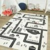 4'1"x5'6" Roadmap Black/White Rug - Balta Rugs 1 4'1"x5'6" Roadmap Black/White Rug - Balta Rugs -Roommates Store GUEST 7197c780 a23b 4eb7 9155 37cc727979cf