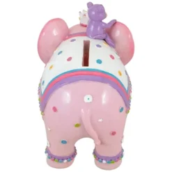 Northlight 5.75" Children's Pink Elephant With Monkey Coin Bank -Roommates Store GUEST 73c1caeb a20a 4c8f 8744 c3bc9a7b313e