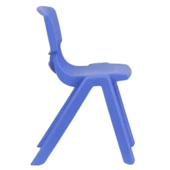Flash Furniture 4 Pack Blue Plastic Stackable School Chair With 13.25'' Seat Height -Roommates Store GUEST 740dabc8 f412 4a79 9d20 6ec217fd903d