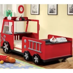 Twin Sumater Fire Truck Kids' Bed - Red/Black MiBasics 6 Twin Sumater Fire Truck Kids' Bed - Red/Black MiBasics -Roommates Store GUEST 753d0002 0c72 4d6b 80cf eaefbcd2f935