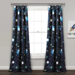 Universe Room Darkening Window Curtain Panels Navy - Lush Décor -Roommates Store GUEST 7607c40a 864a 42e5 9e24 0a98ad19b912