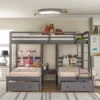 Full Over Twin & Twin Bunk Bed, Gray - ModernLuxe -Roommates Store GUEST 79b7c013 7d50 4adf bc02 4059ce6bb4d7