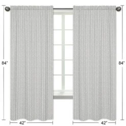 2pc Sweet Jojo Designs Woodland Friends Herringbone Print Window Panel - Sweet Jojo Designs -Roommates Store GUEST 7a87ca92 c222 4238 820e a1b1f2e3c8e1