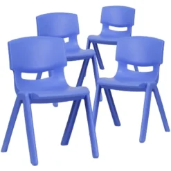 Emma And Oliver 4 Pack Plastic Stackable K-2 School Chair With 13.25"H Seat -Roommates Store GUEST 81e3834d c539 4563 9f97 4b83c783d49b