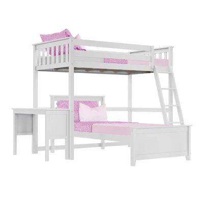 Max & Lily L-Shaped Twin Over Twin Bunk Bed With Desk 8 Max & Lily L-Shaped Twin Over Twin Bunk Bed With Desk - Image 6