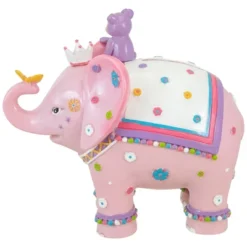 Northlight 5.75" Children's Pink Elephant With Monkey Coin Bank -Roommates Store GUEST 82132f86 0566 4d6a ae62 b1d288b9abd1
