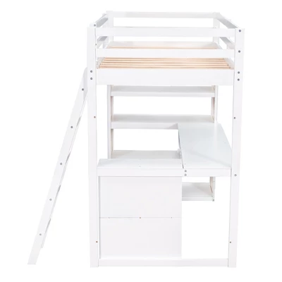 Loft Bed With Ladder, Shelves, And Desk - ModernLuxe 9 Loft Bed With Ladder, Shelves, And Desk - ModernLuxe - Image 7