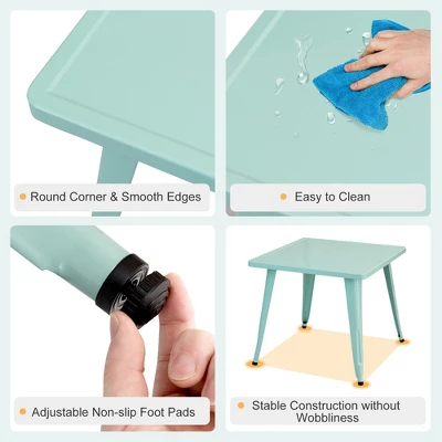 Costway Kids Steel 27'' Square Table Children Play Learn Activity Table Indoor Outdoor 10 Costway Kids Steel 27'' Square Table Children Play Learn Activity Table Indoor Outdoor - Image 8