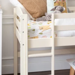 Twin Solid Pine Wood Low Loft Bed White - Saracina Home -Roommates Store GUEST 849959d7 b4cf 4355 8b4a 4e8635c4ddd6