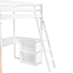 Loft Bed With Ladder, Shelves, And Desk - ModernLuxe 21 Loft Bed With Ladder, Shelves, And Desk - ModernLuxe -Roommates Store GUEST 854beb2f 5af3 4b47 8fba fcf70215bd7f