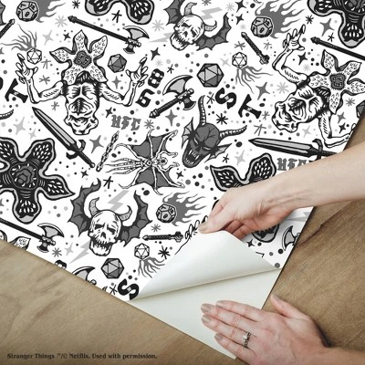 Stranger Things Hellfire Club Peel And Stick Wallpaper Red - RoomMates 7 Stranger Things Hellfire Club Peel And Stick Wallpaper Red - RoomMates - Image 5