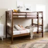Twin Over Twin Transitional Cottage Solid Pine Bunk Bed Walnut - Saracina Home -Roommates Store GUEST 87f65405 a4c7 4e71 9af9 9b49f637e83a