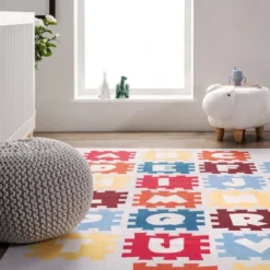 NuLOOM Peri Machine Washable Kids Alphabet Nursery Or Playroom Area Rug 14 NuLOOM Peri Machine Washable Kids Alphabet Nursery Or Playroom Area Rug -Roommates Store GUEST 908b02aa ac9a 49f8 9711 23e10dffe11c