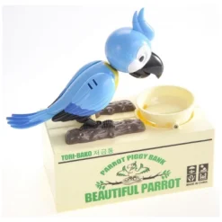 Insten Parrot Piggy Bank Robotic Coin Munching Toy Money Box, Blue, 6.6x6.5 Inches 7 Insten Parrot Piggy Bank Robotic Coin Munching Toy Money Box, Blue, 6.6x6.5 Inches -Roommates Store GUEST 9122f83d 1ef2 4460 a78c d11b5f31f1d1