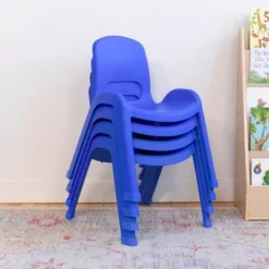 ECR4Kids SitRight Plastic Children’s Chair, Indoors And Outdoors, 11in Seat Height, 4-Pack -Roommates Store GUEST 92a14420 298d 4194 a44a 9b41f01c8f57