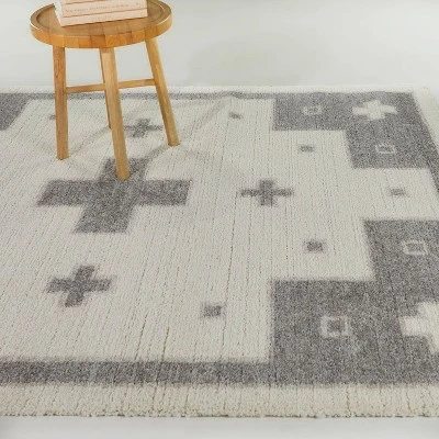 Sesto Geometric Kids' Area Rug Cream/Gray - Balta Rugs 3 Sesto Geometric Kids' Area Rug Cream/Gray - Balta Rugs