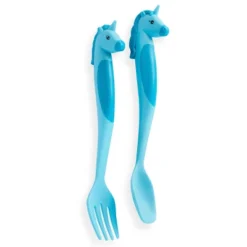 2pc Plastic Unicorns Utensil Set - Dinneractive -Roommates Store GUEST 988cf864 c802 4edf 8623 46cc7b4fab79